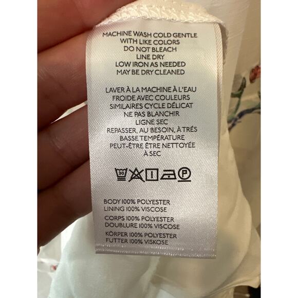 Anthropologie Somerset Strapless Floral Chiffon Midi Dress NWT Size Large - Picture 9 of 10